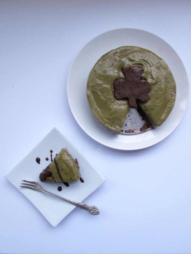 raw thin mint green tea ice cream cake by the veggie nook | almost getting it together